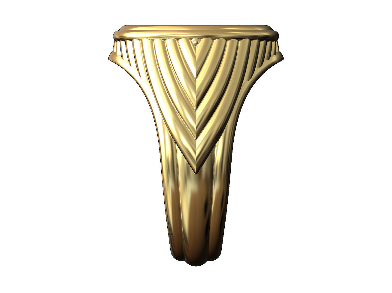 Round rope pattern signet Ring 3D print model_1