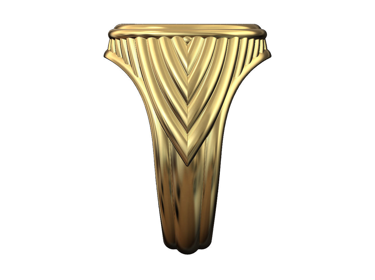 Round rope pattern signet Ring 3D print model_9