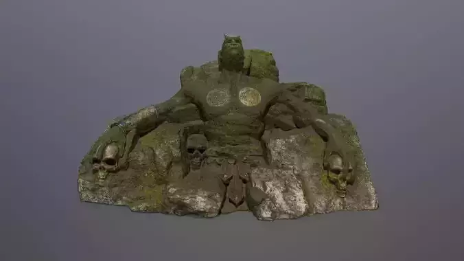 StoneWorrior man on rock