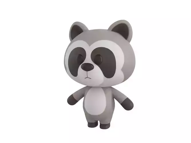 Character017 Raccoon 3D model
