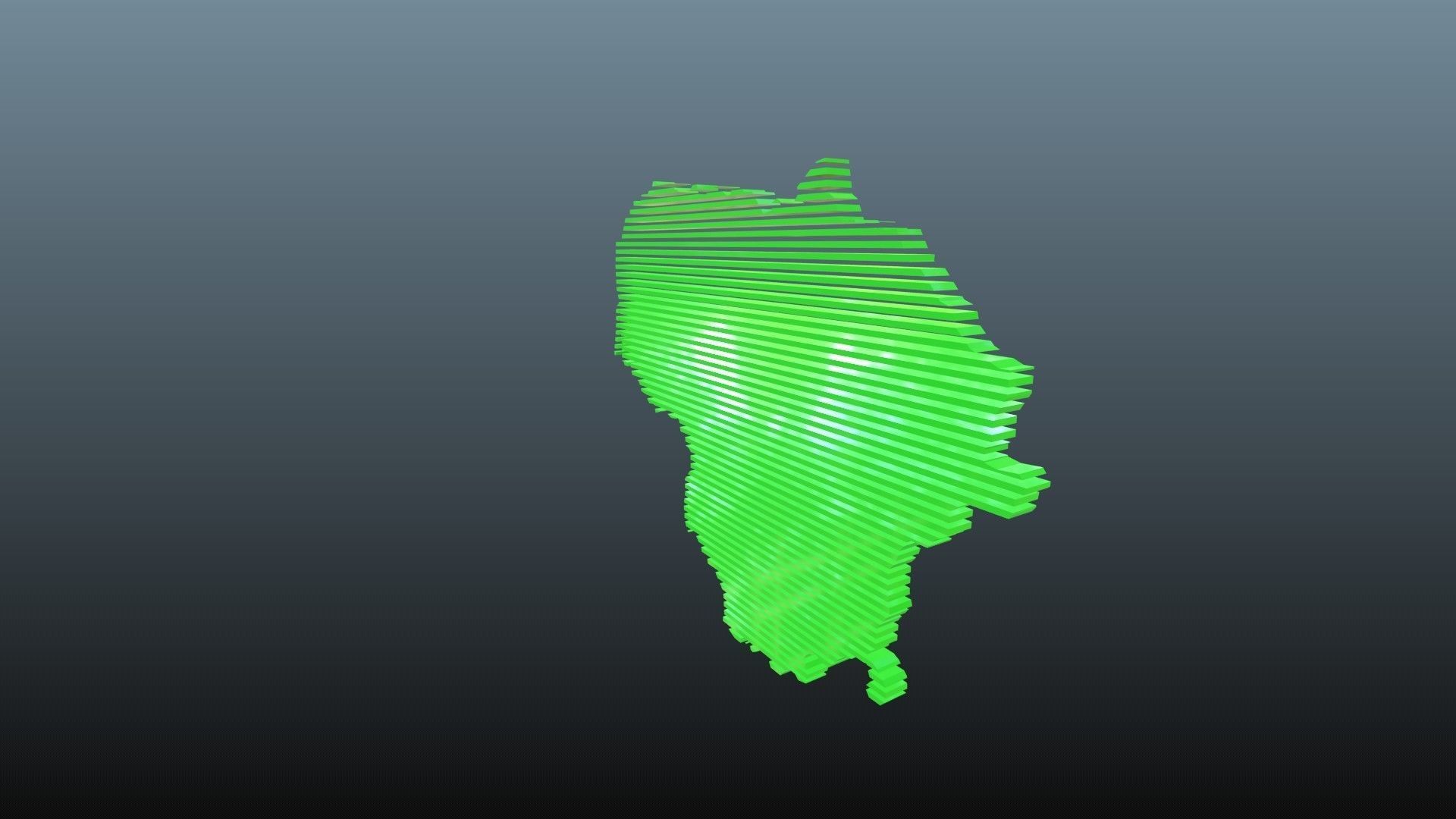 Lithuania map symbols 1 Low-poly 3D model_3