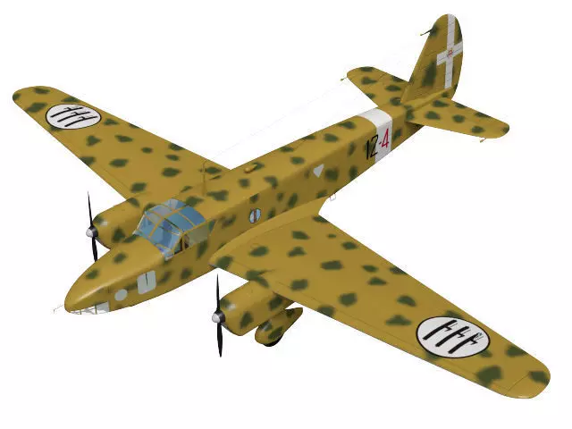 Caproni Ca309 Ghibli 3D model_0