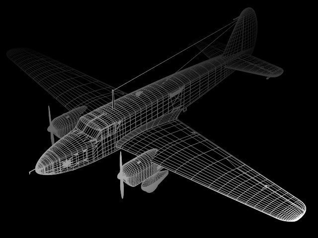 Caproni Ca309 Ghibli 3D model_7