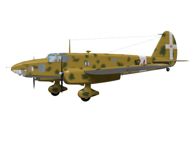 Caproni Ca309 Ghibli 3D model_6