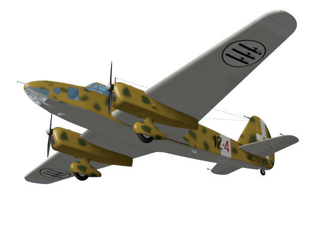 Caproni Ca309 Ghibli 3D model_2