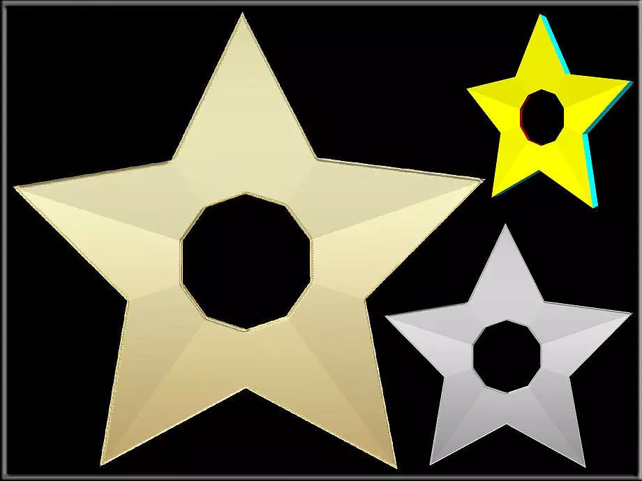 Star Hole Low-poly 3D model_0