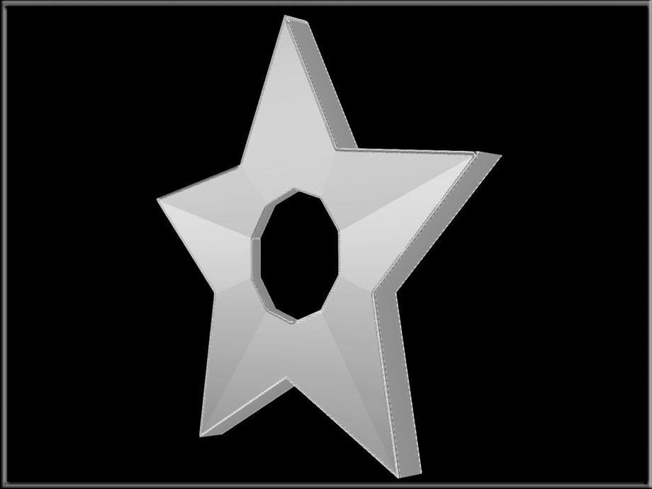 Star Hole Low-poly 3D model_4