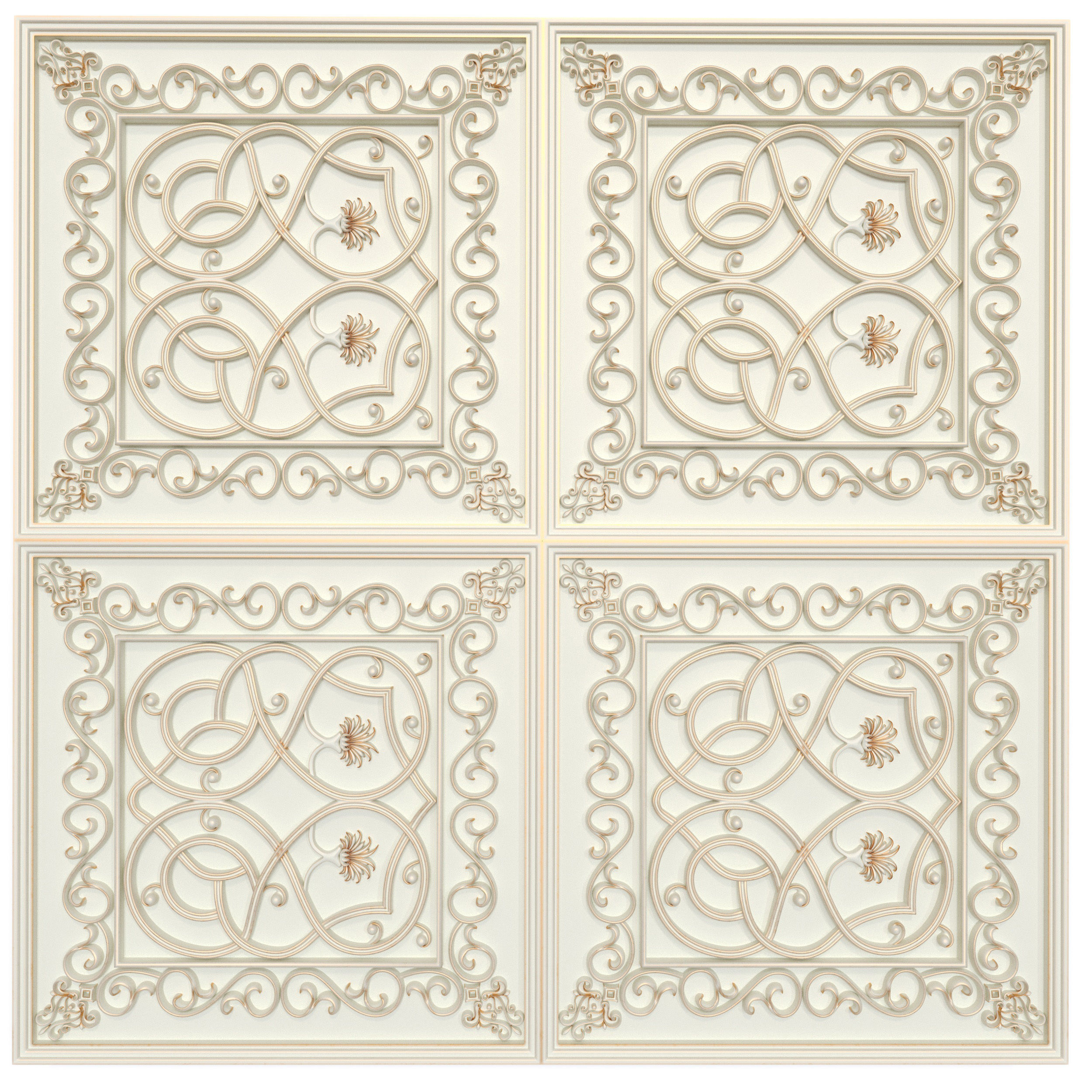Decorative panels - Set 8 3D model_5