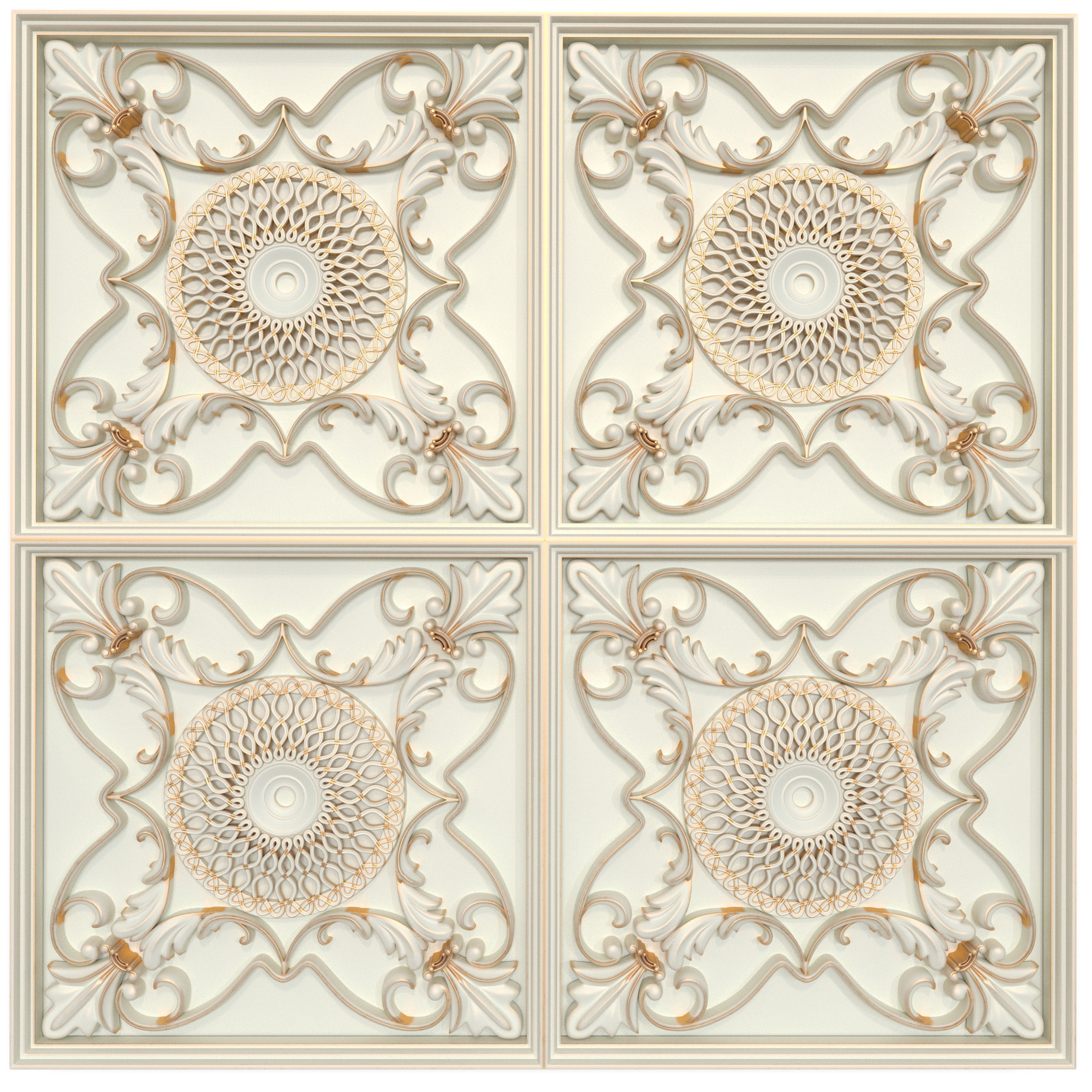 Decorative panels - Set 8 3D model_2