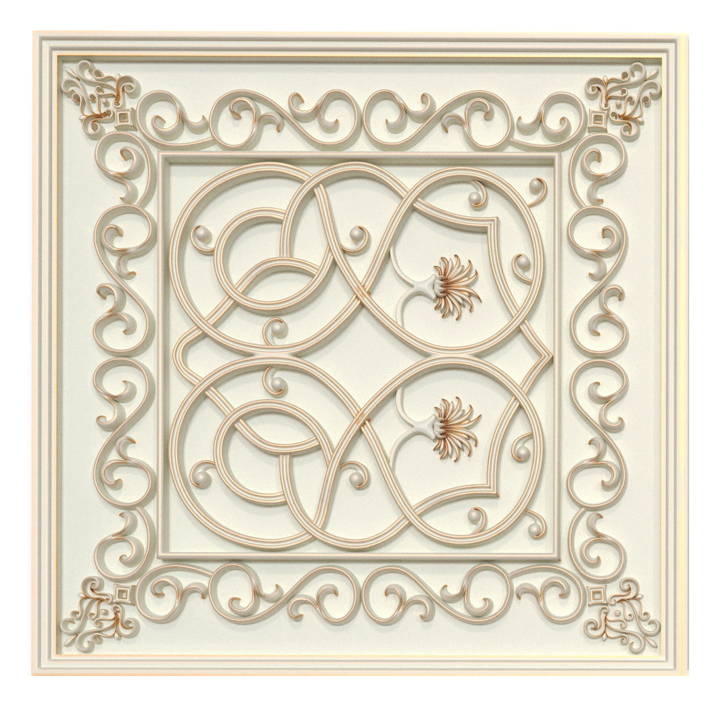 Decorative panels - Set 8 3D model_4