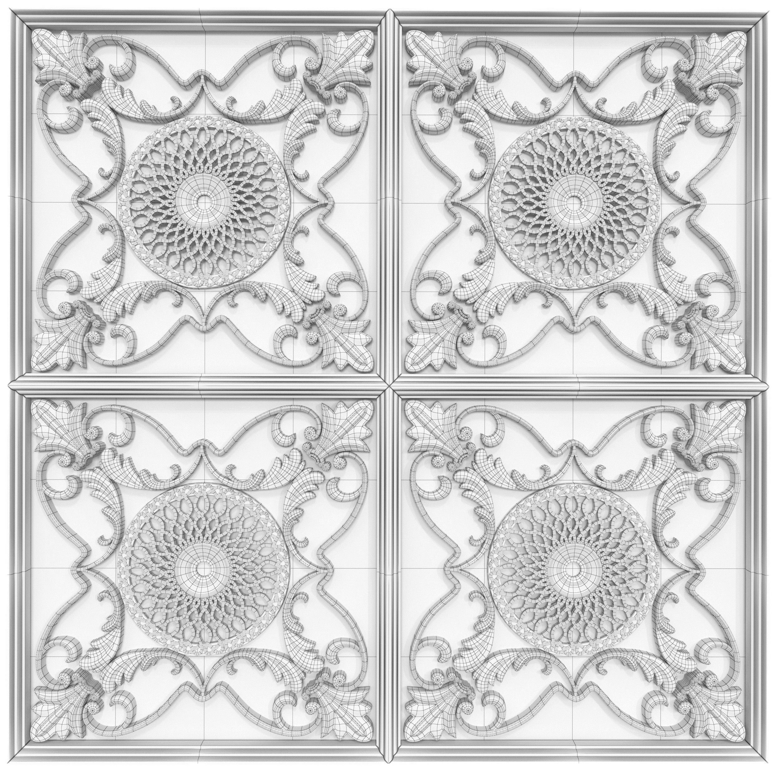 Decorative panels - Set 8 3D model_3