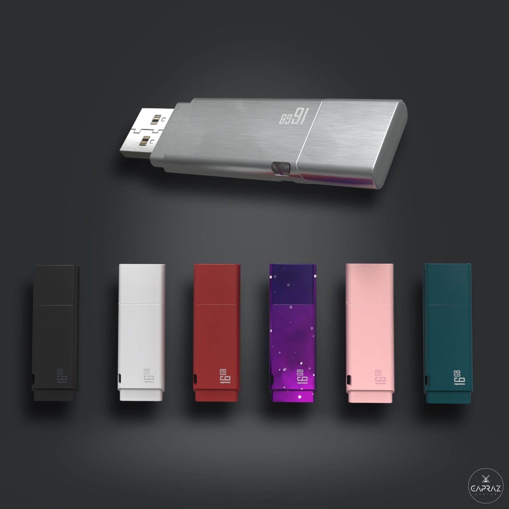 USB Flash Data Traveler - RC - Game Ready Low-poly 3D model_20