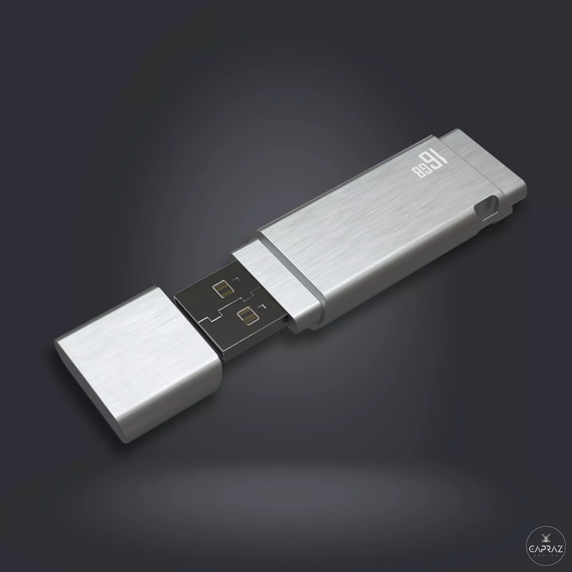 USB Flash Data Traveler - RC - Game Ready Low-poly 3D model_0