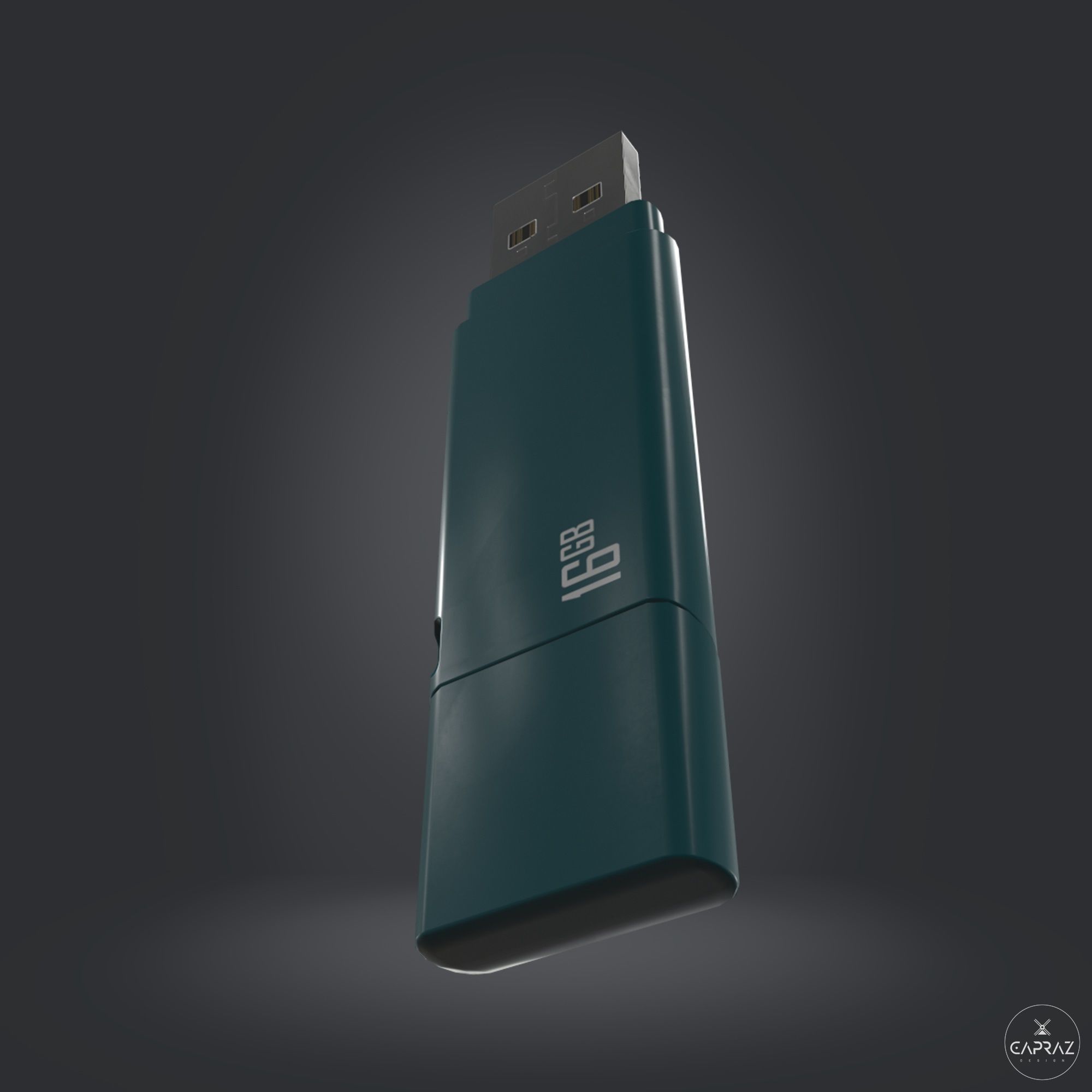 USB Flash Data Traveler - RC - Game Ready Low-poly 3D model_5