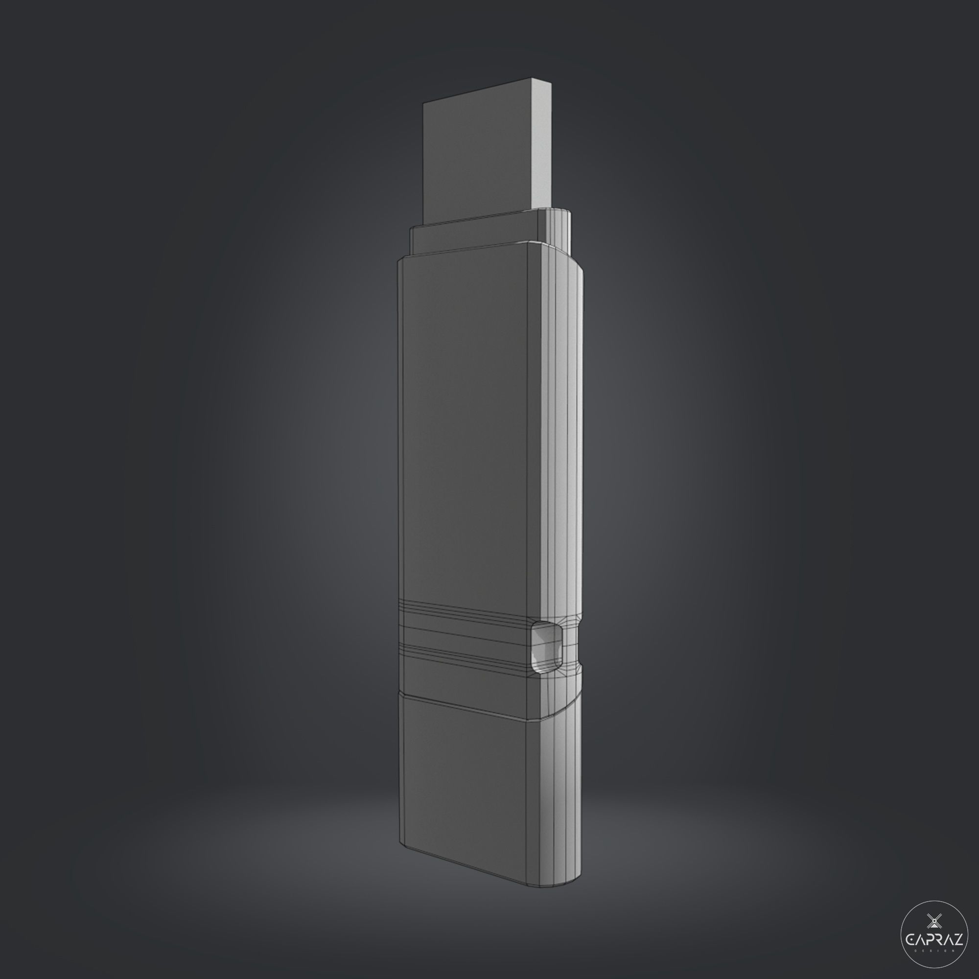 USB Flash Data Traveler - RC - Game Ready Low-poly 3D model_13