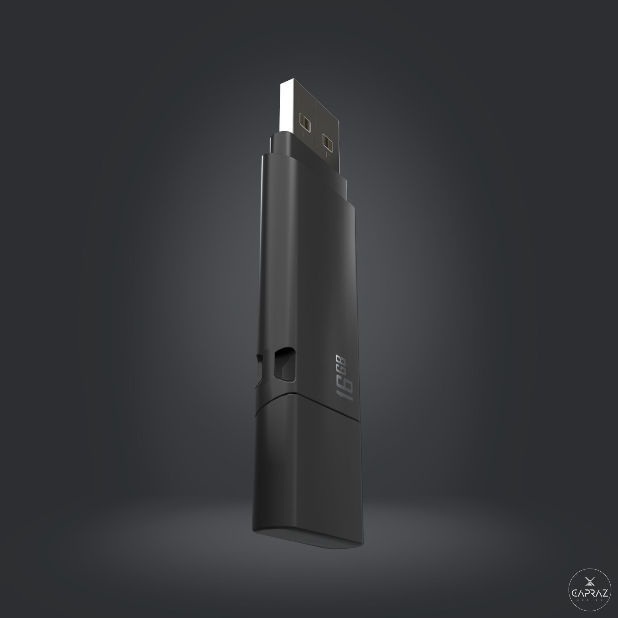 USB Flash Data Traveler - RC - Game Ready Low-poly 3D model_17