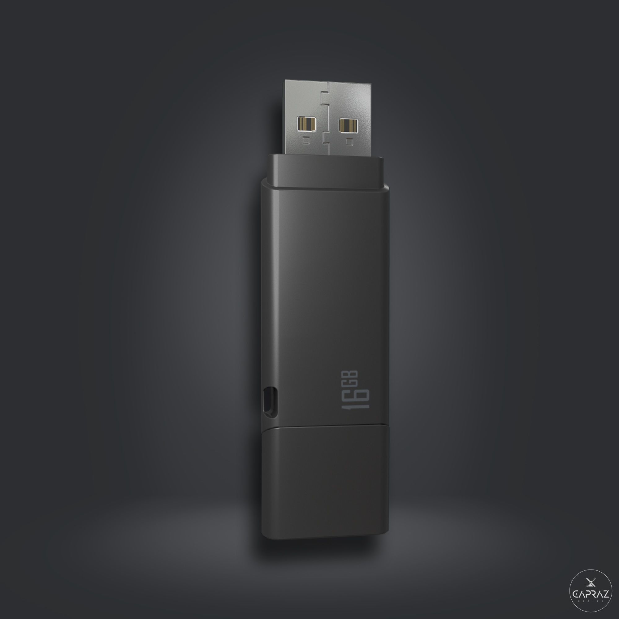 USB Flash Data Traveler - RC - Game Ready Low-poly 3D model_18
