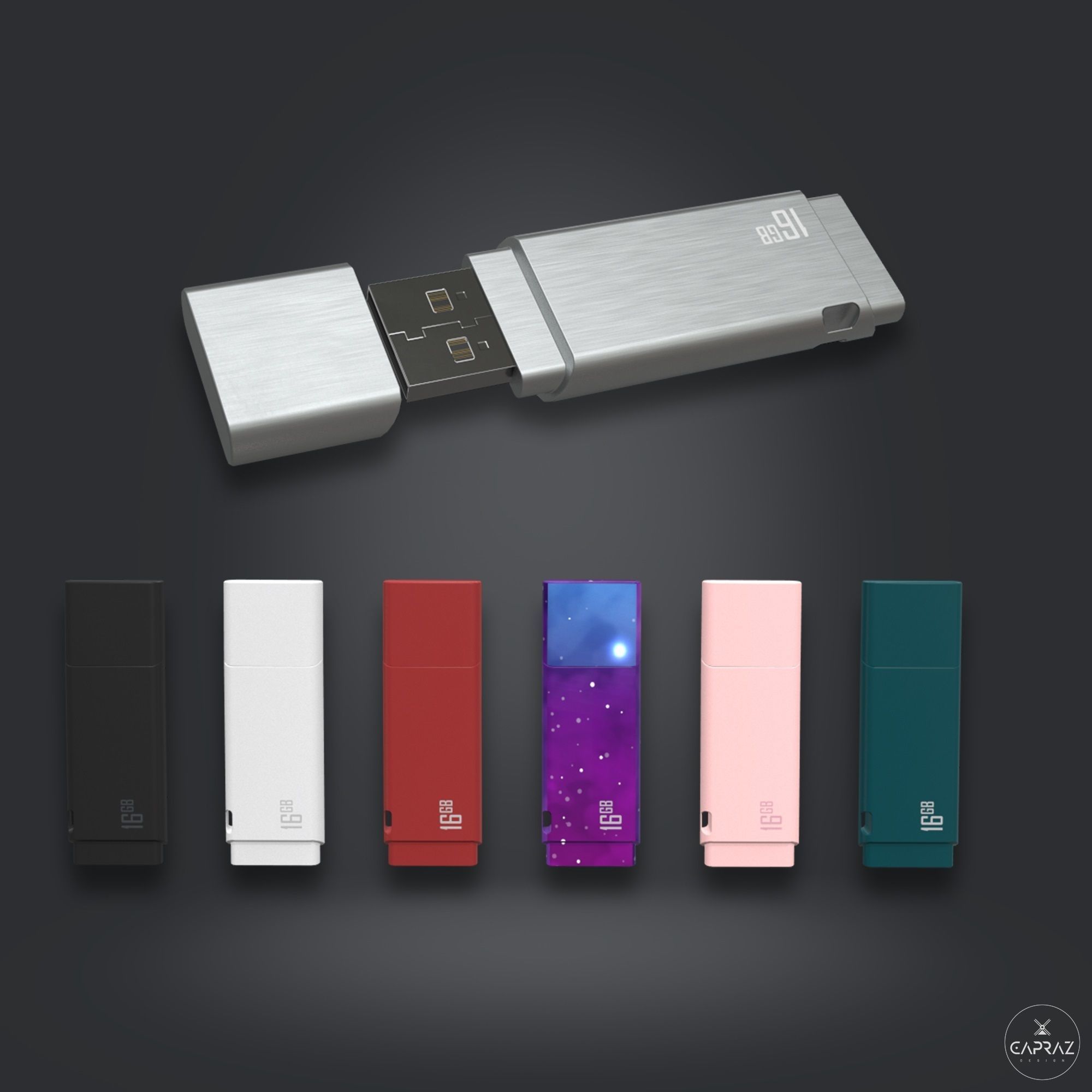 USB Flash Data Traveler - RC - Game Ready Low-poly 3D model_23