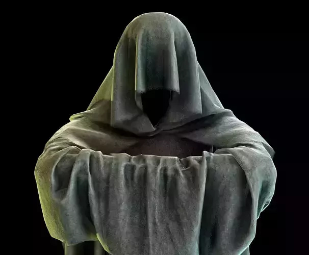 Game-Ready Monk man in cloak Low-poly 3D model