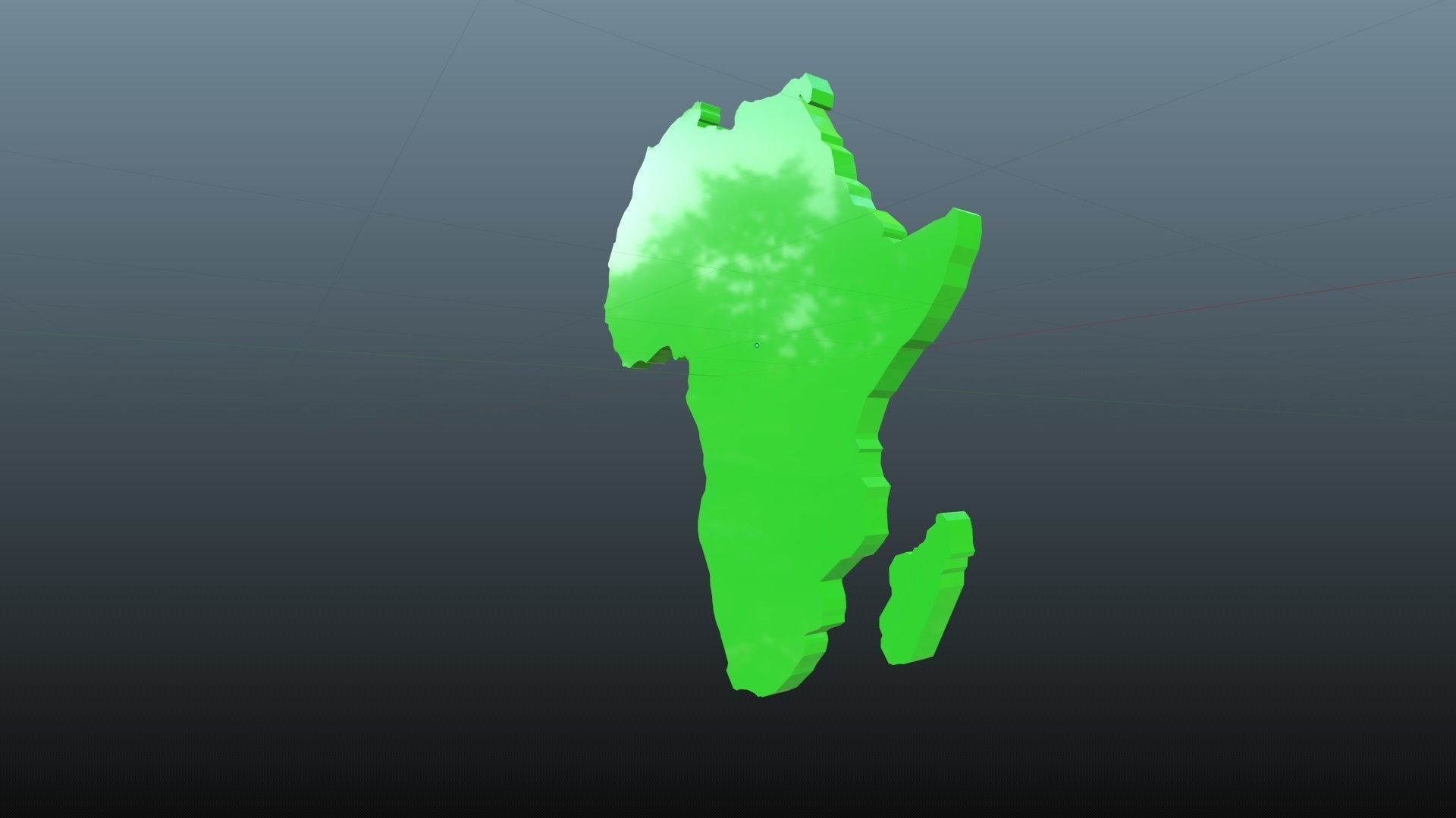 Africa map symbols Low-poly 3D model_5