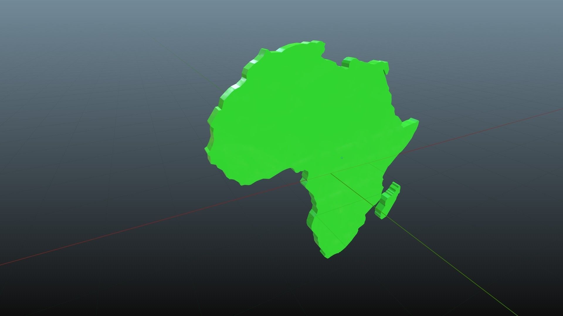 Africa map symbols Low-poly 3D model_1