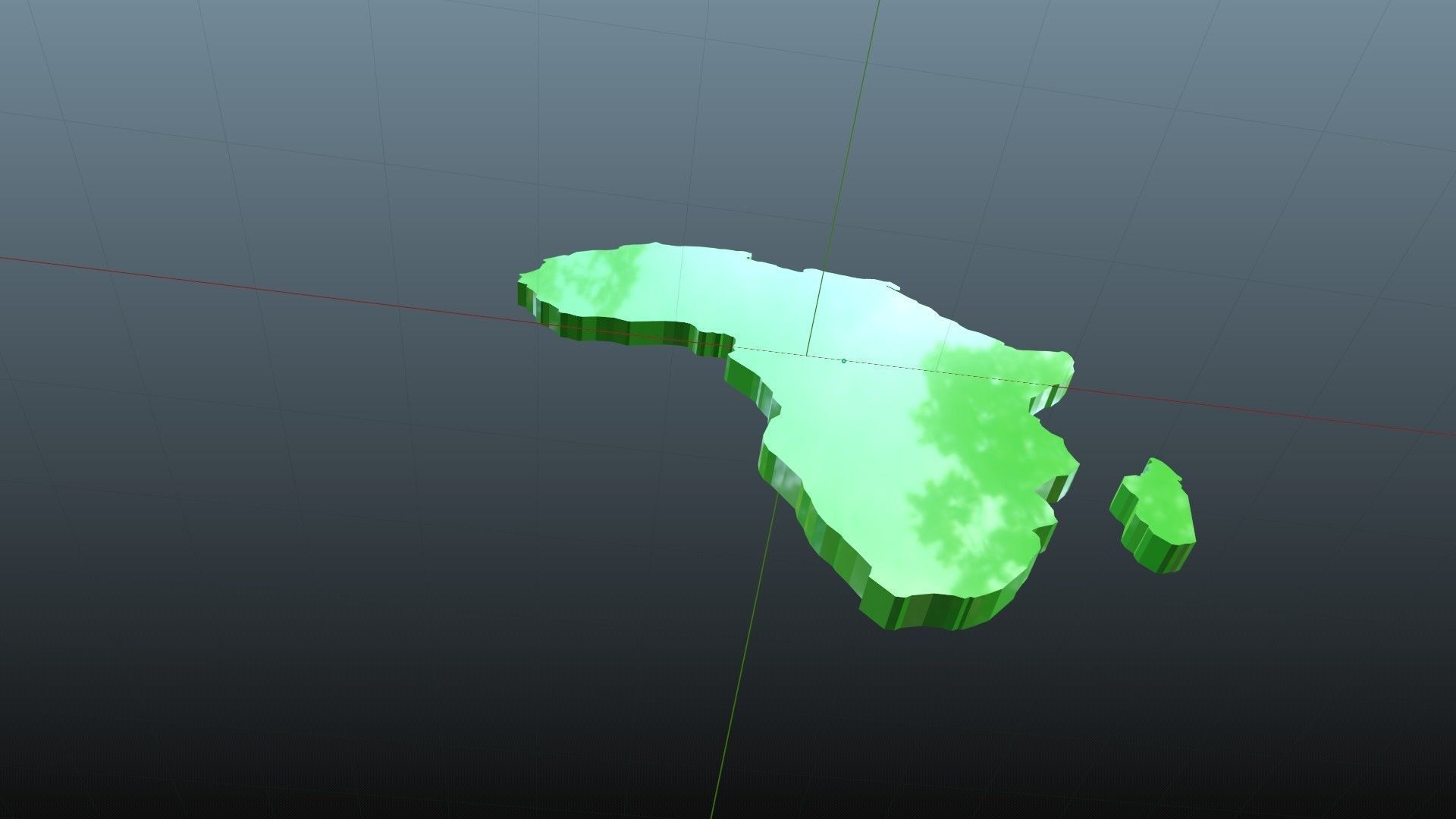 Africa map symbols Low-poly 3D model_4