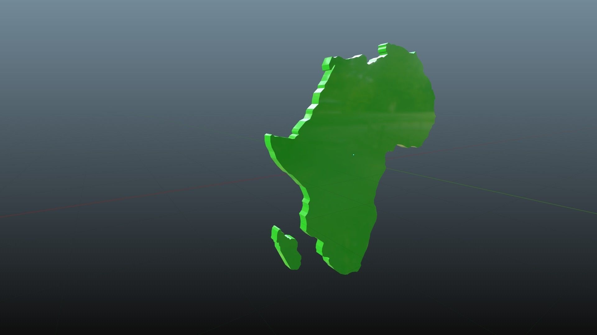 Africa map symbols Low-poly 3D model_2