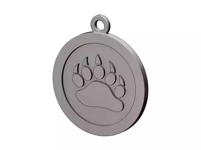 Bear paw pendant
