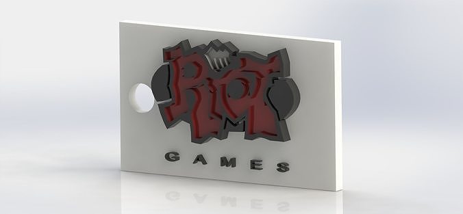 Riot Games old logo  keychain 3D models League of Legends Free 3D print model