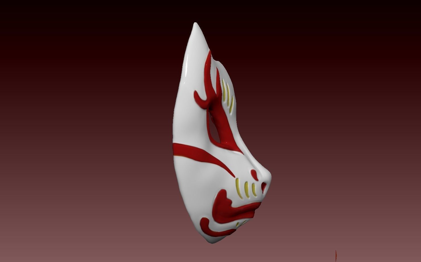 Ghost Of Tsushima - Tomoe Kitsune Mask 3D print model_3