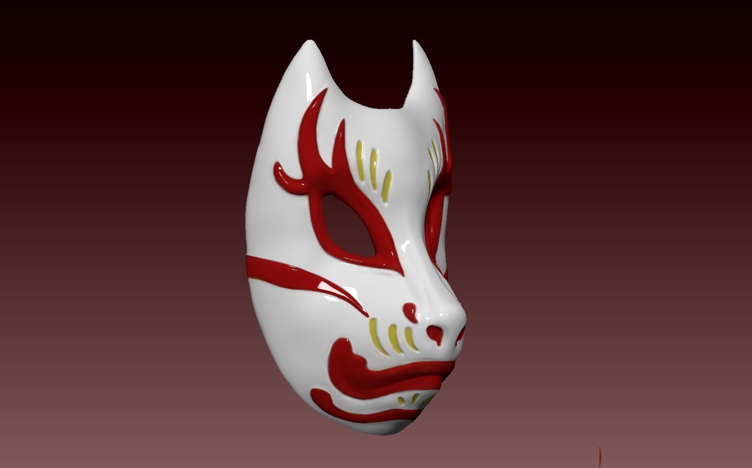 Ghost Of Tsushima - Tomoe Kitsune Mask 3D print model_2