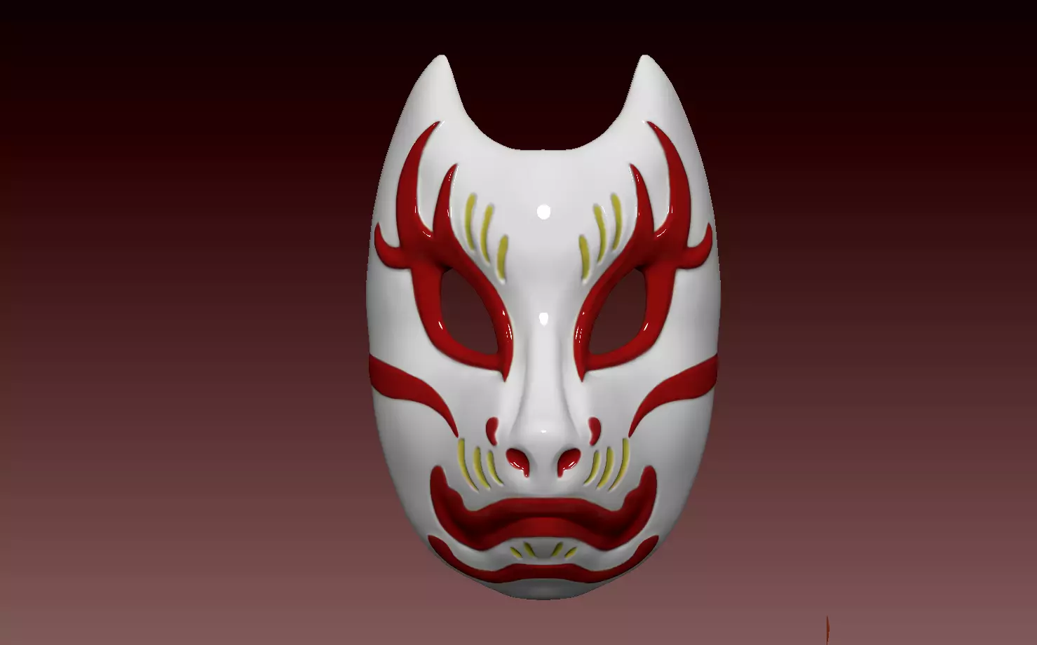 Ghost Of Tsushima - Tomoe Kitsune Mask 3D print model_0