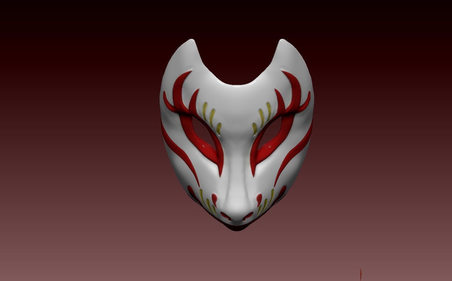 Ghost Of Tsushima - Tomoe Kitsune Mask 3D print model_9
