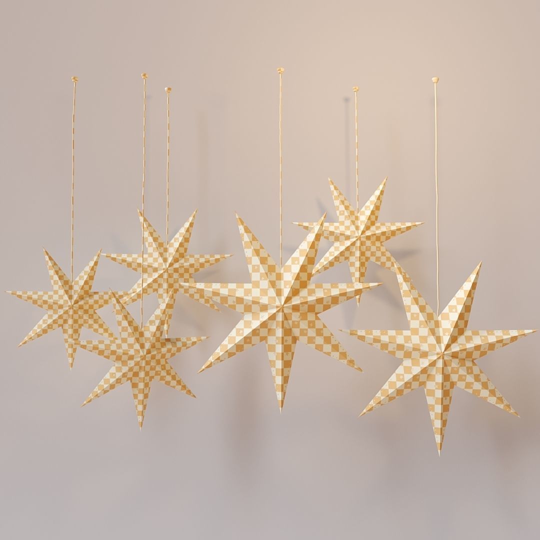 Christmas decor - Swedish stars 3D model_6