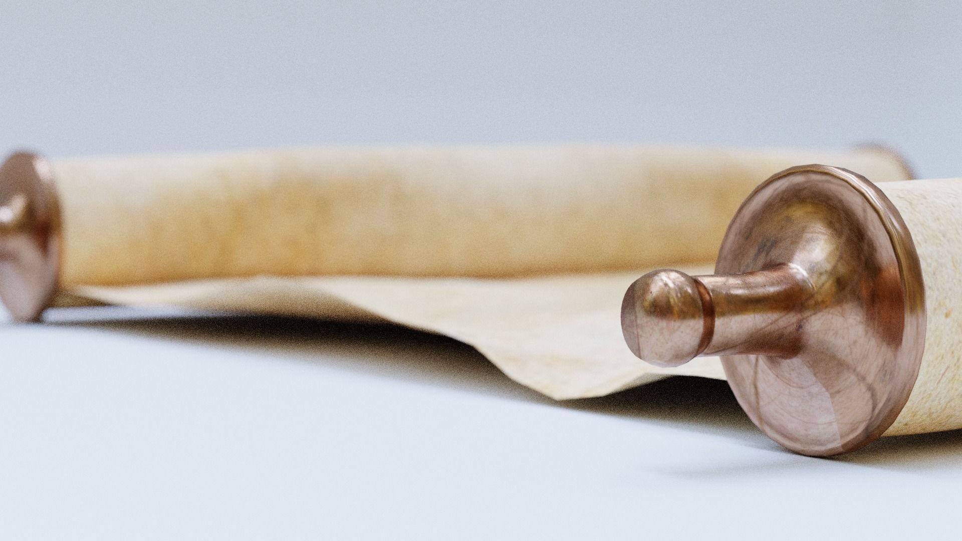 Old Scroll 3D model PBR 3D model_1