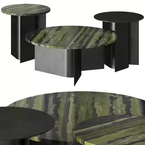 Ross Gardam Breeze Coffee and Side Tables 3D model