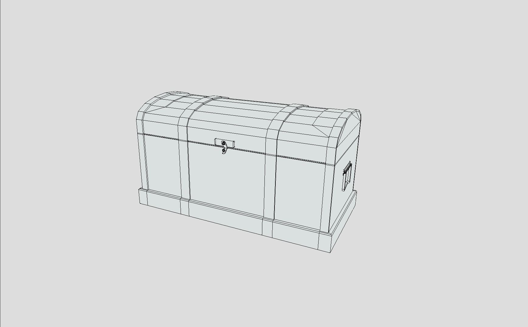 Fantasy Trunk Low-poly 3D model_8