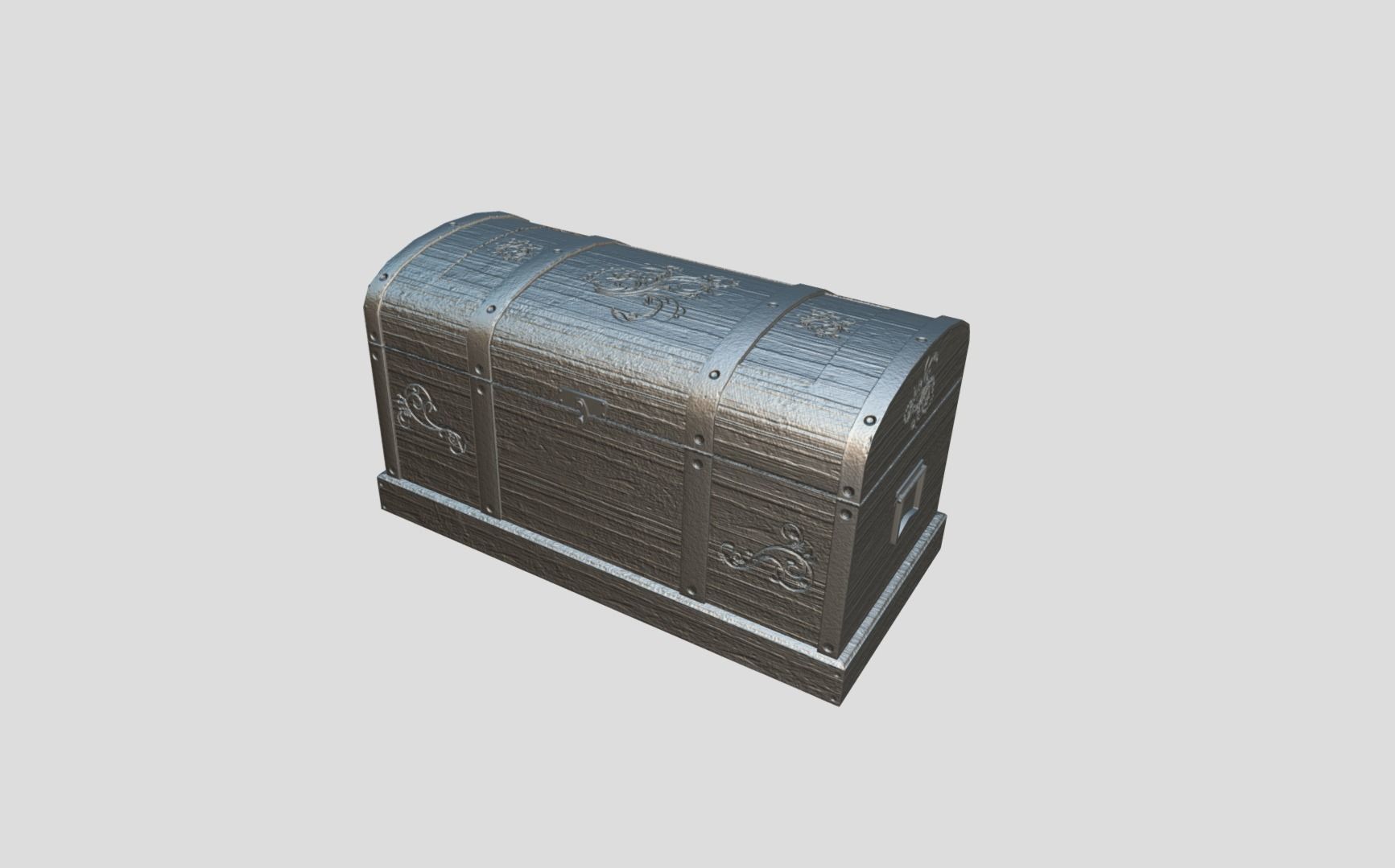 Fantasy Trunk Low-poly 3D model_9