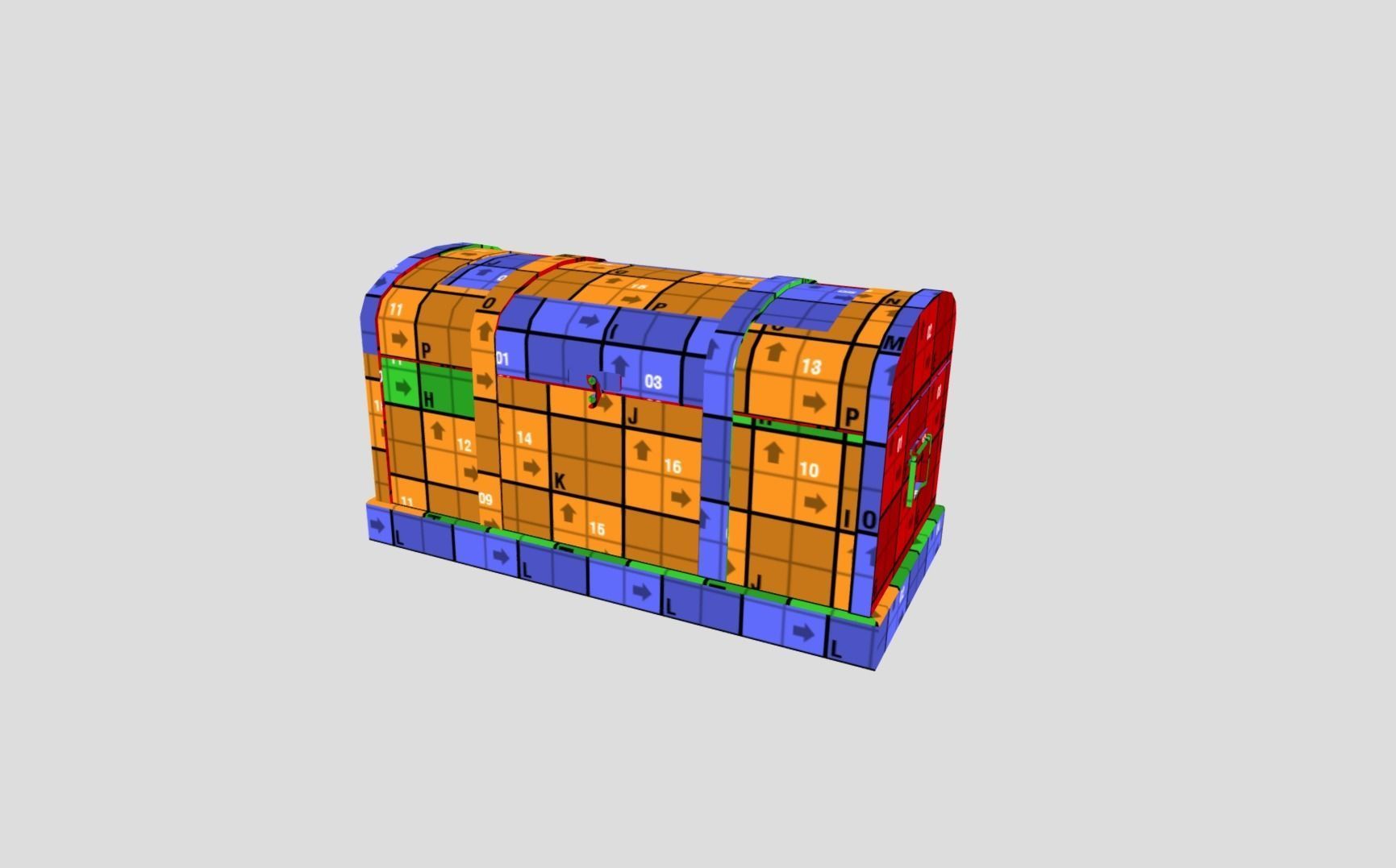 Fantasy Trunk Low-poly 3D model_7