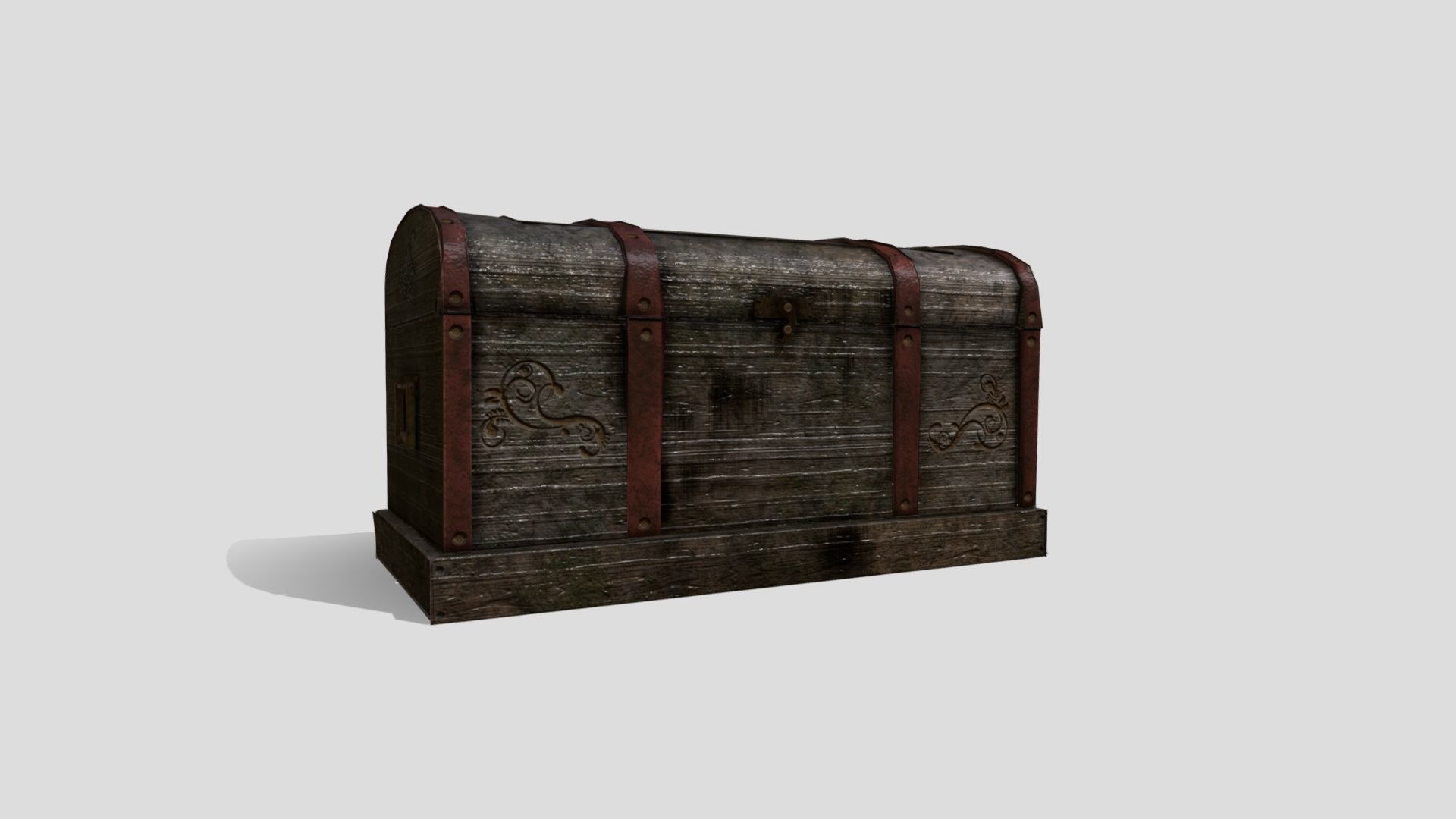 Fantasy Trunk Low-poly 3D model_2