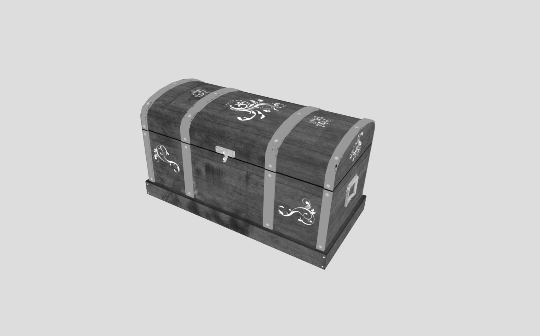 Fantasy Trunk Low-poly 3D model_11