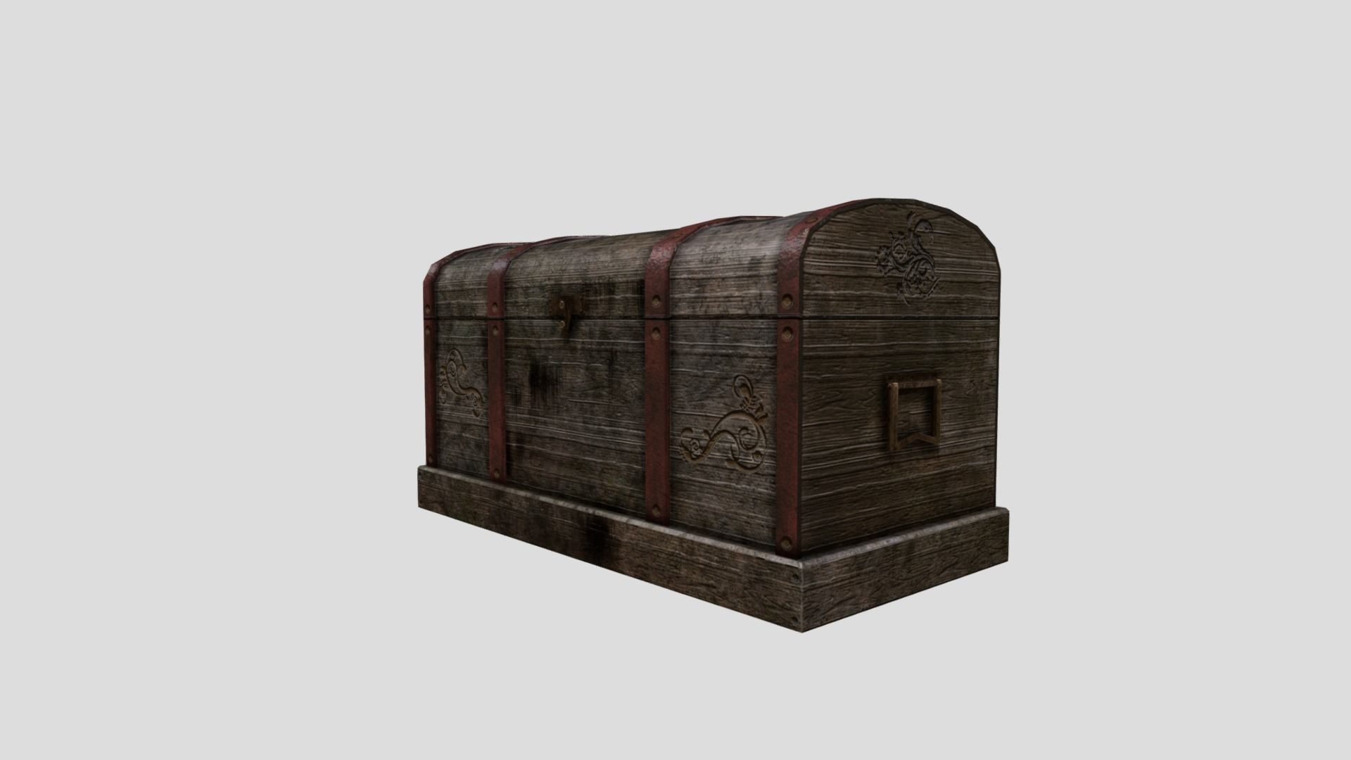 Fantasy Trunk Low-poly 3D model_3