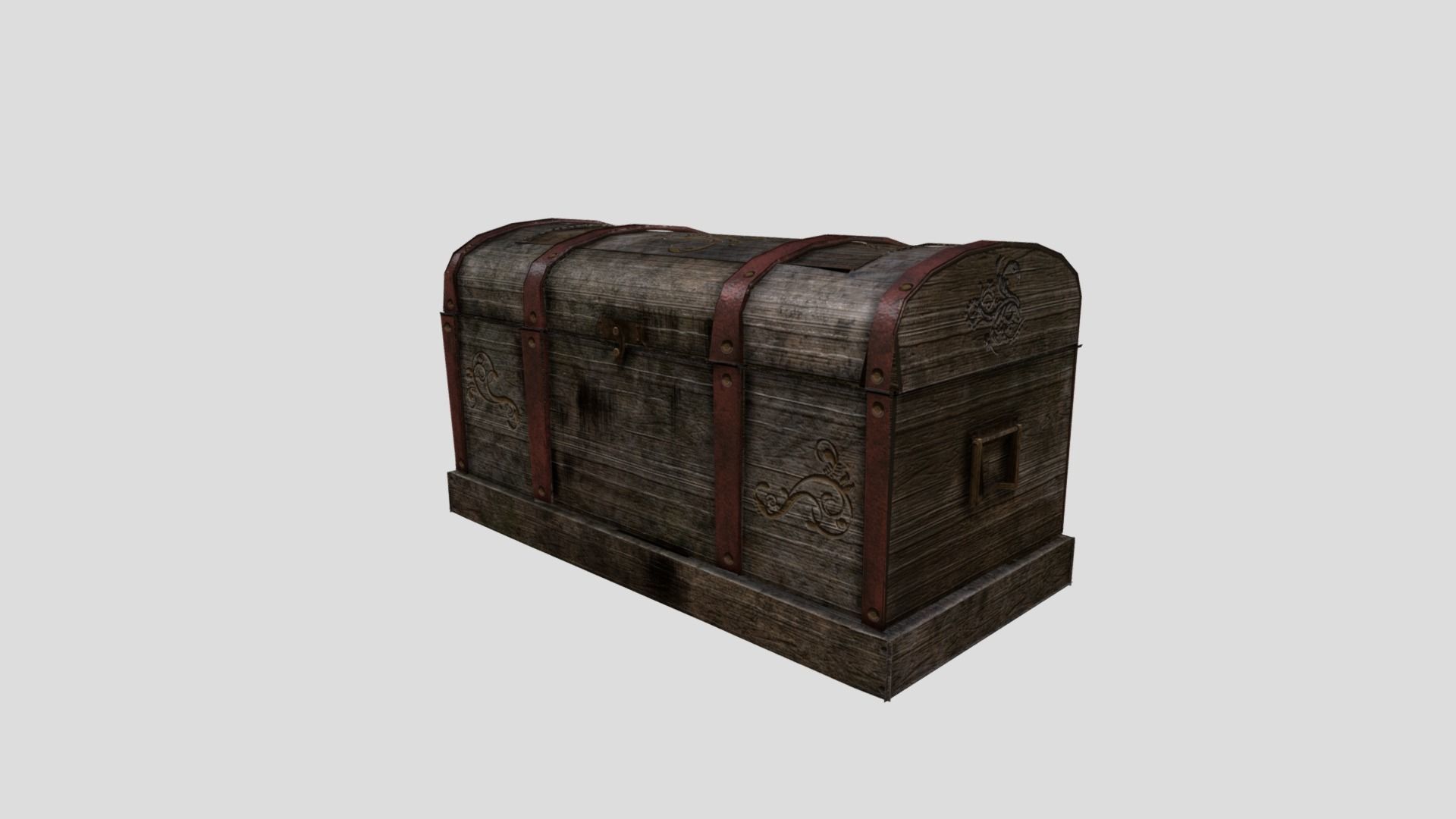 Fantasy Trunk Low-poly 3D model_1