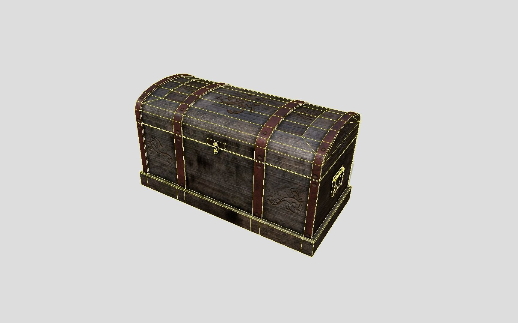 Fantasy Trunk Low-poly 3D model_13