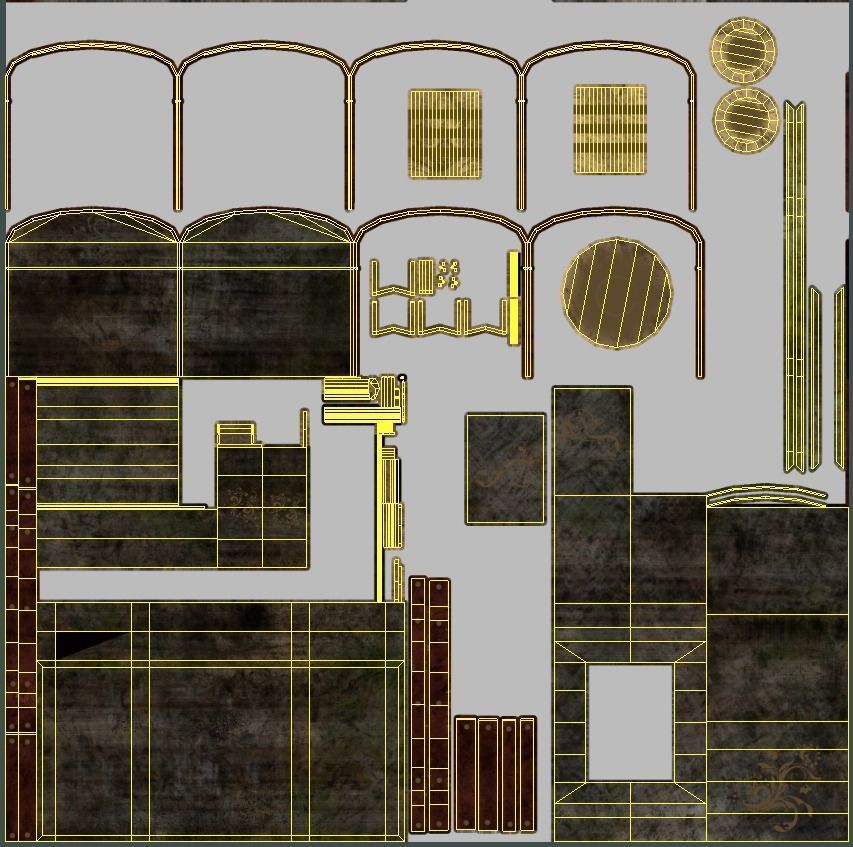 Fantasy Trunk Low-poly 3D model_14