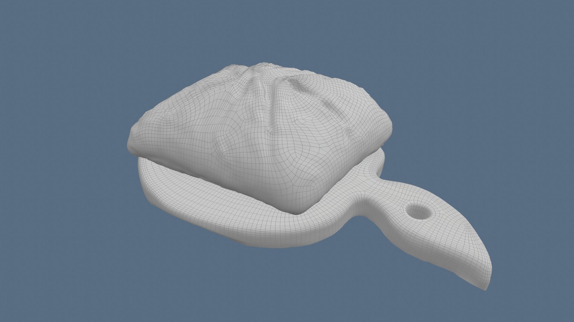 Loaf of Bran Bread Low-poly 3D model_3