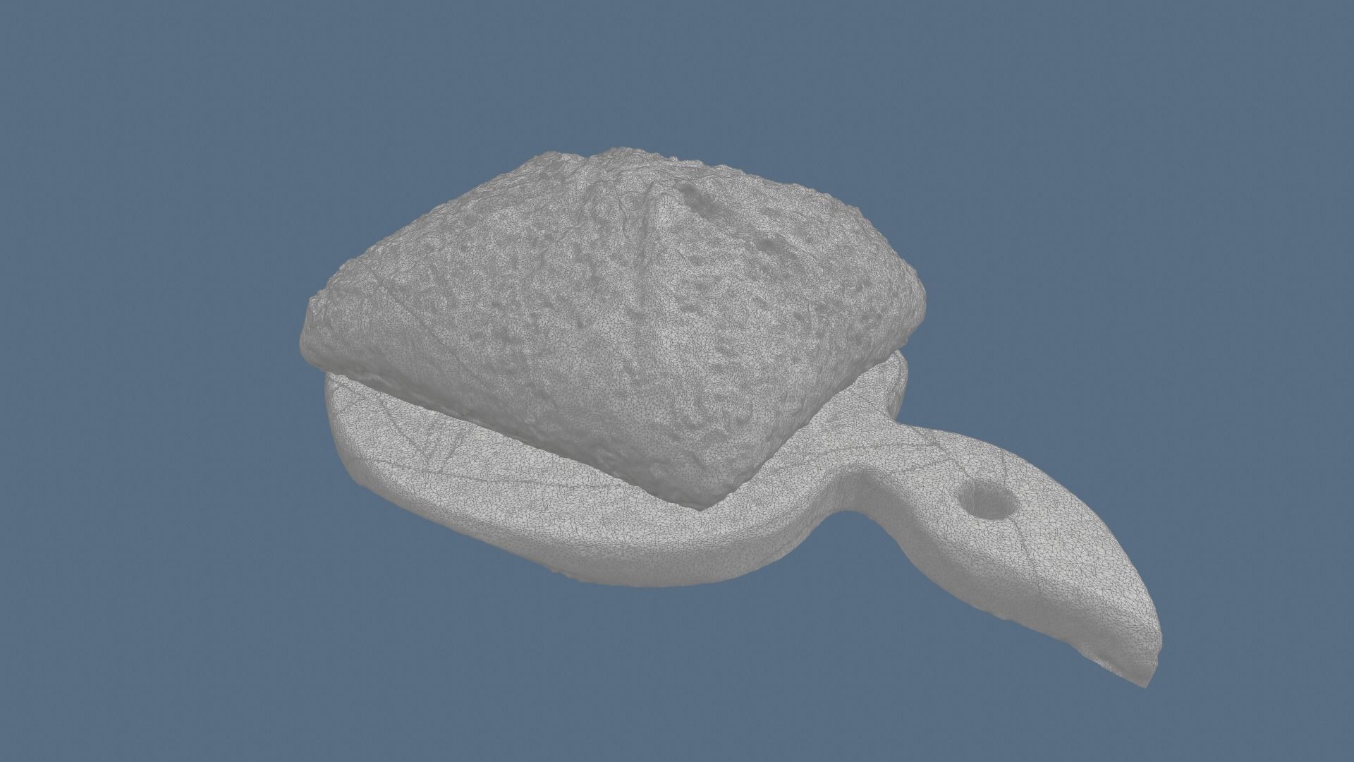 Loaf of Bran Bread Low-poly 3D model_4