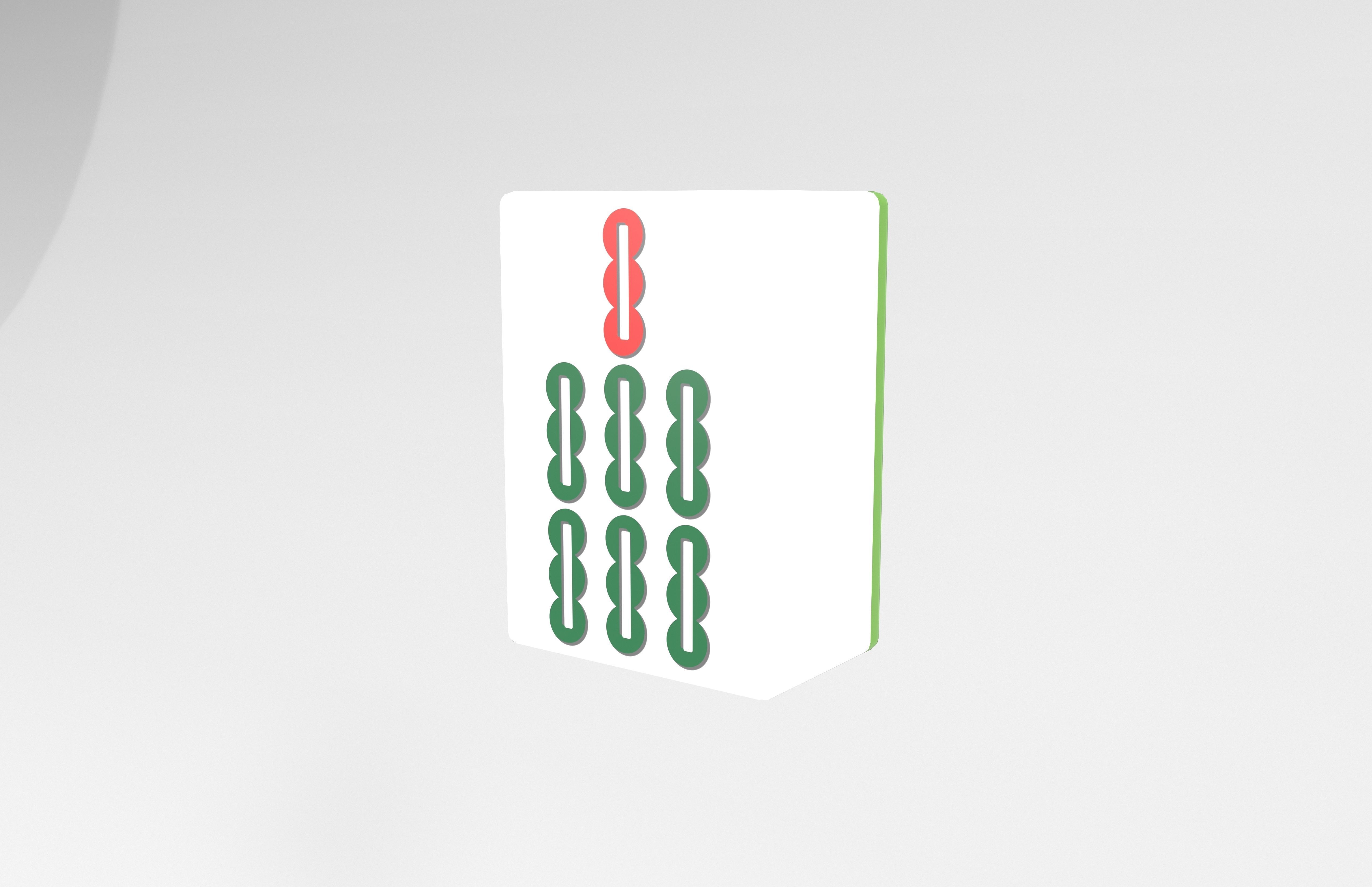 Mahjong V1 Mega Pack Low-poly 3D model_139