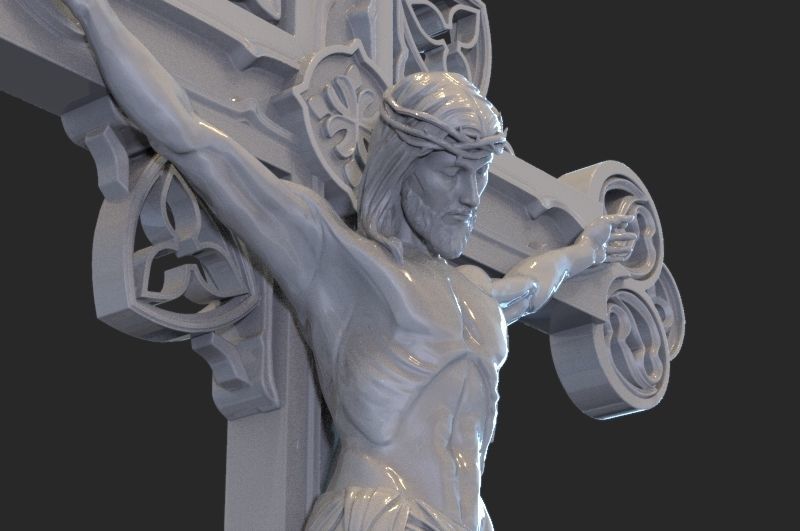 JESUS ON THE CROSS 3D print model 3D print model_7