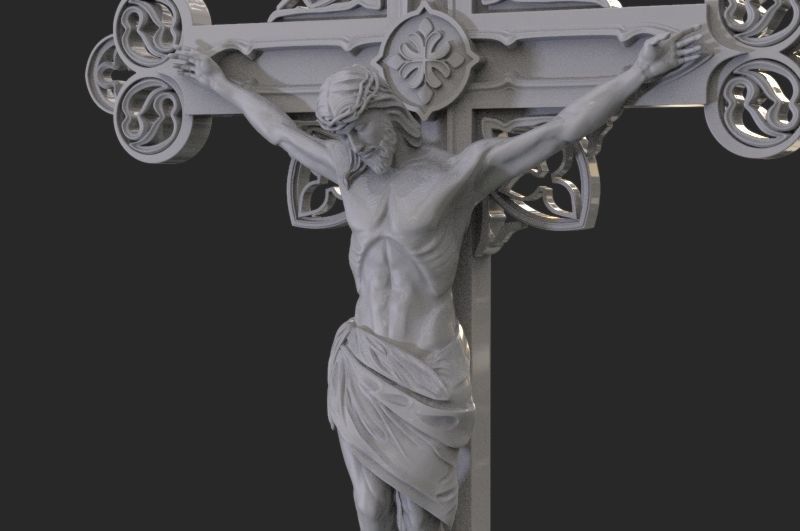 JESUS ON THE CROSS 3D print model 3D print model_2
